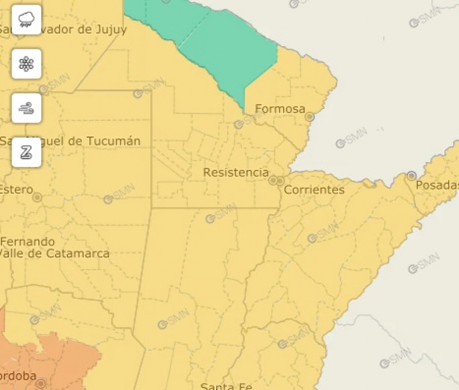 Persiste el alerta amarilla por fuertes tormentas en Corrientes